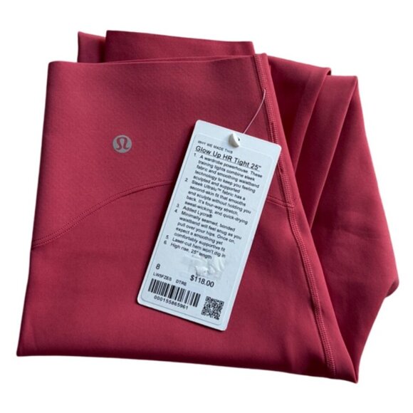 Lululemon Glow Up Super-High-Rise Tight 25 Inch W5FZES in DTRE Desert Red Size 8 - Picture 8 of 10